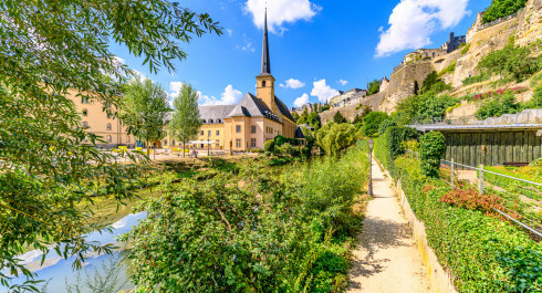 Chemin au bord de l'Alzette au Grund