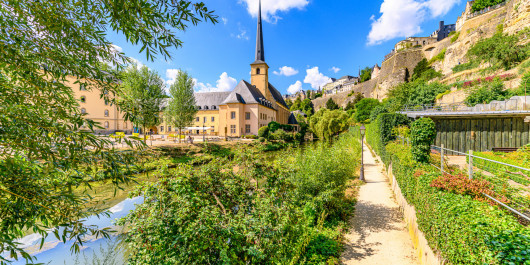 Chemin au bord de l'Alzette au Grund