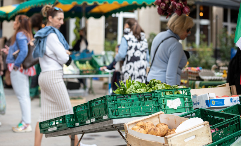 Market in the city centre