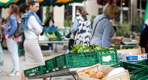 Market in the city centre