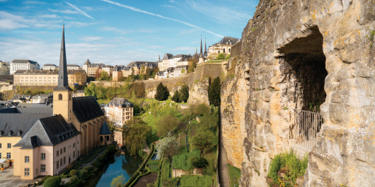 View of Luxembourg City from the Bock Casemates