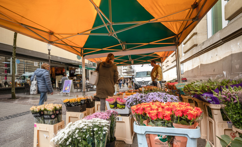 Market in the city centre