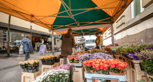 Market in the city centre