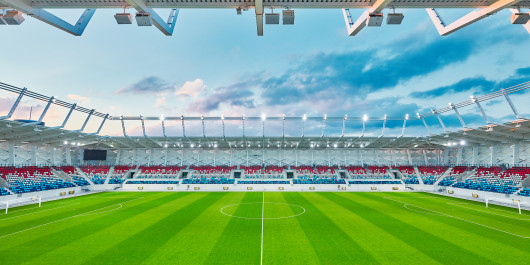 Field and stands of the Stade de Luxembourg