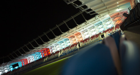 Stade de Luxembourg la nuit