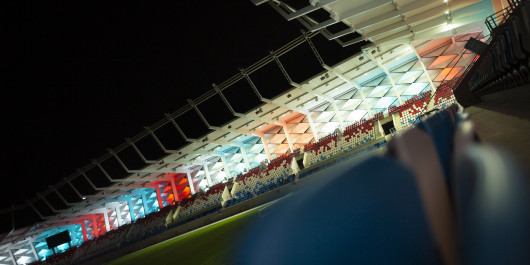 Stade de Luxembourg at night